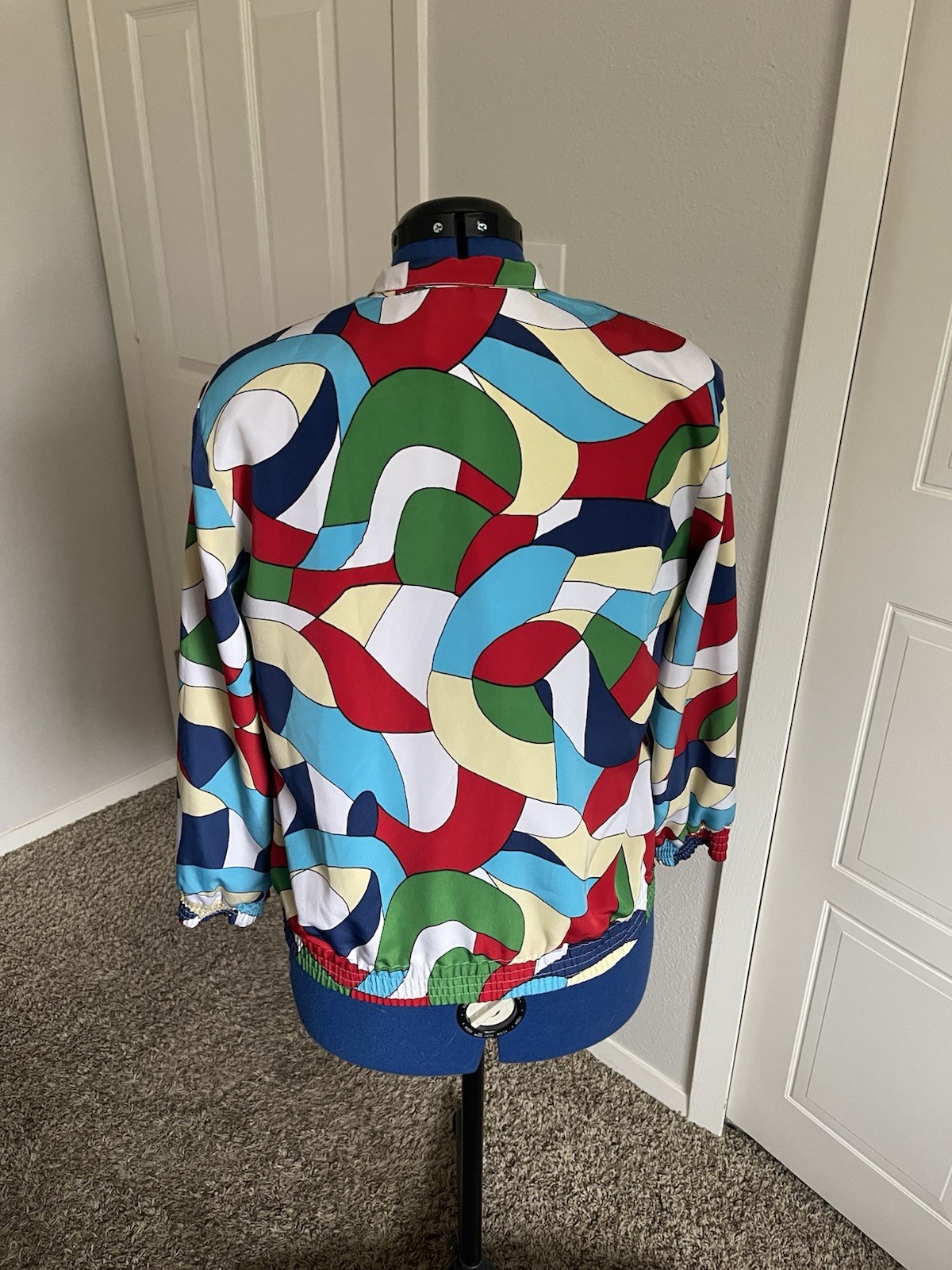 1980s/90s Vintage Drapers and Damons Multicolor Windbreaker Light Jacket Rainbow