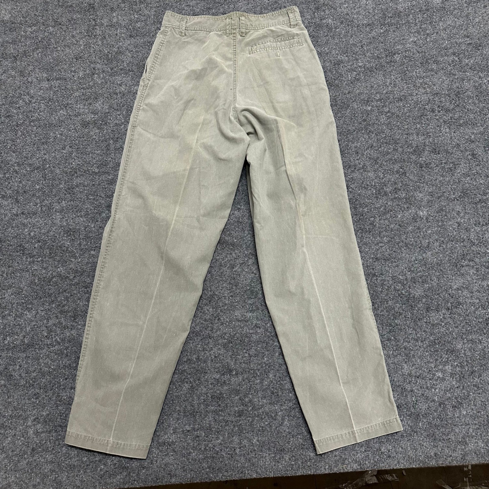 Bugle Boy Pleated Pants Womens Size 9 Olive Green High Waisted Vintage Tapered