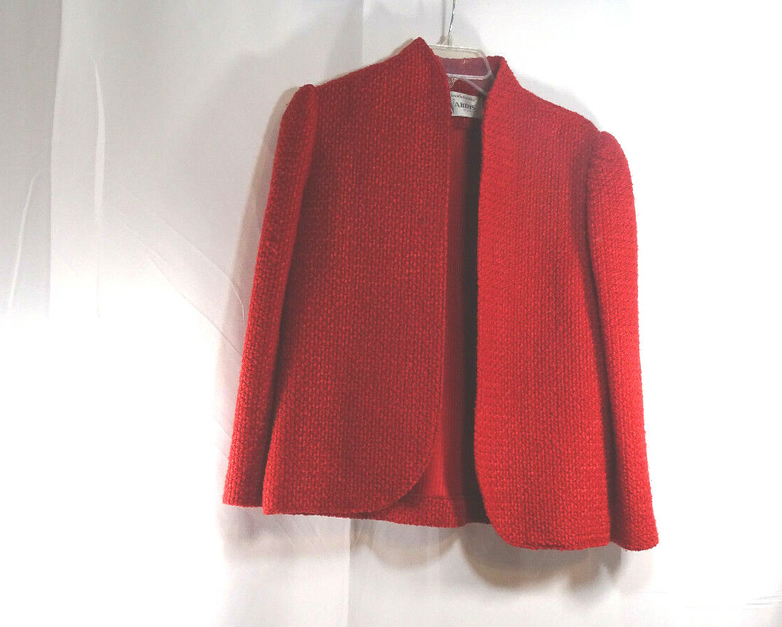 Vintage Red Sweater jacket, custom tailored by Nardis of Dallas