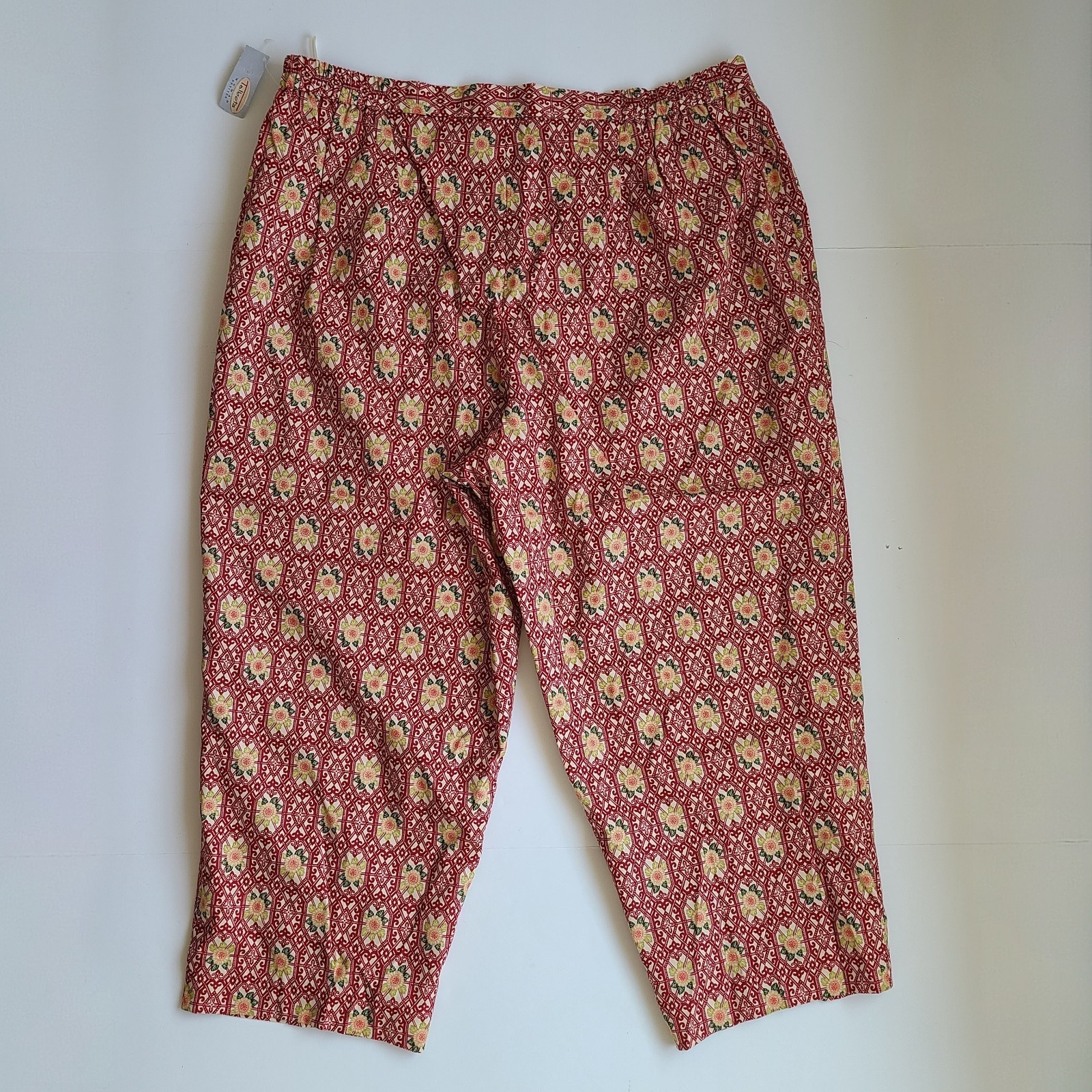 NWT Vintage Women’s Talbots Capri Pants Sz 22WP Petite Cotton Cropped Floral
