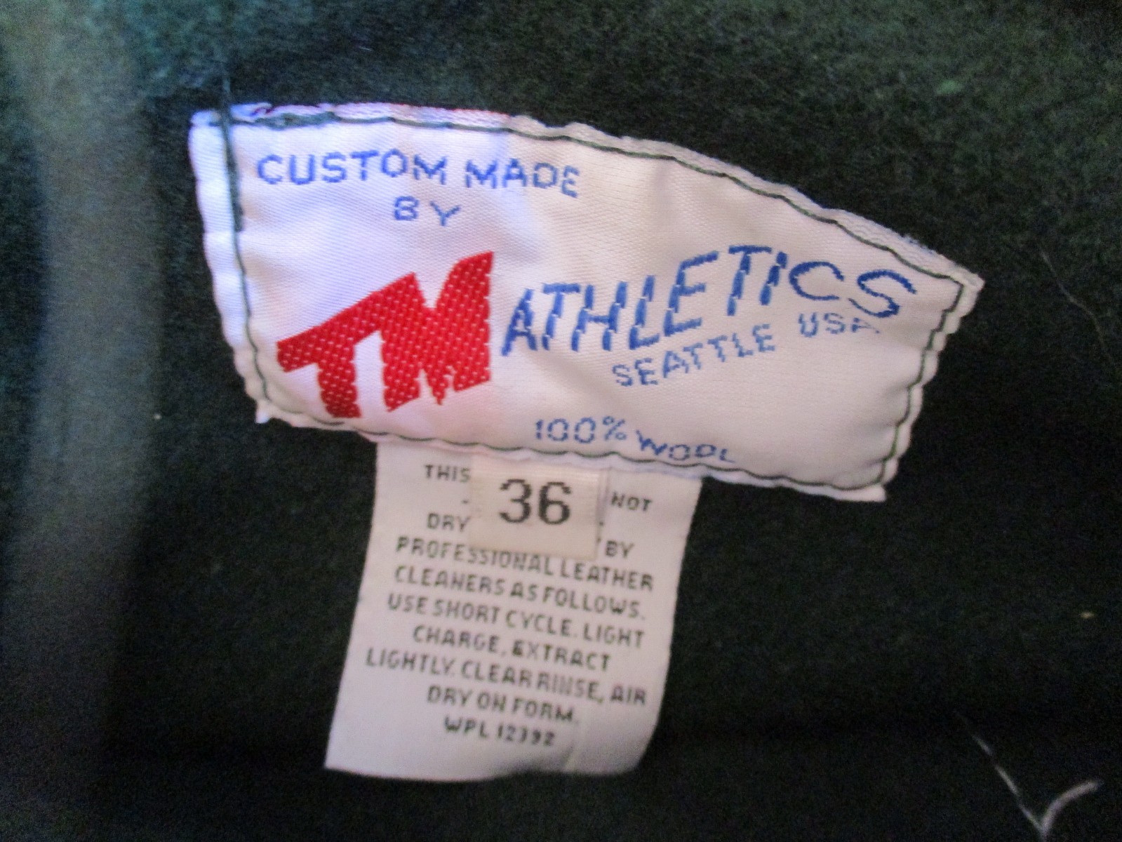 Shorecrest High School Letterman Varsity Jacket, Swimming, Leather Sleeves