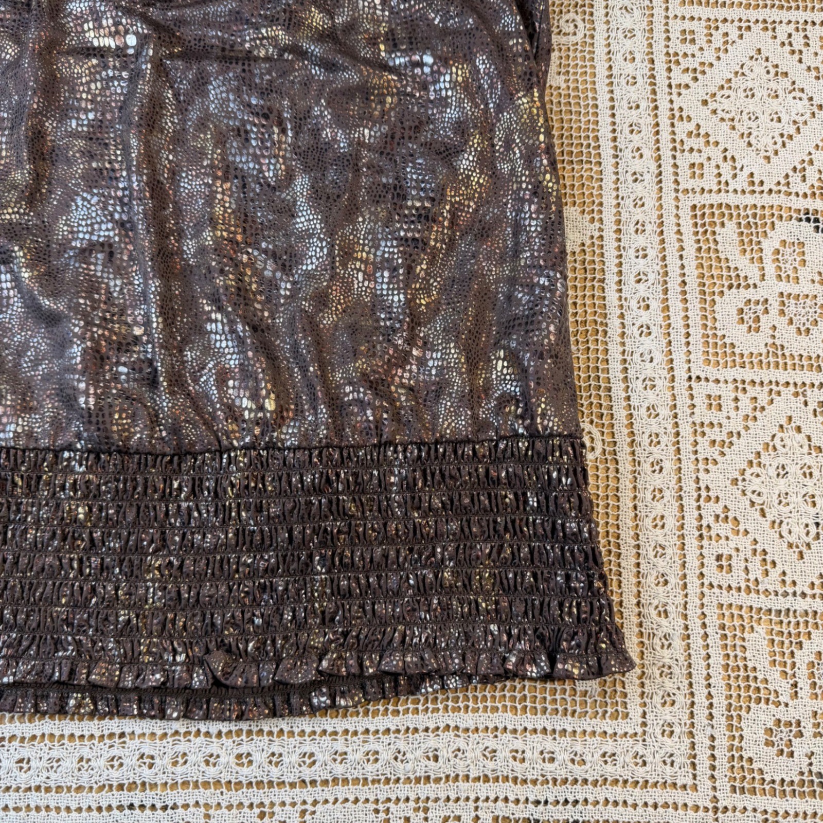Vtg Cato Snake Print Keyhole Halter Top Sexy Y2K Night Out Shirt Sz M