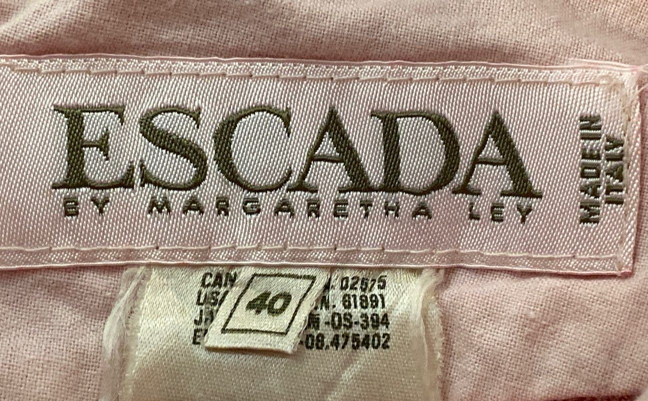 Vintage 90s Escada Margaretha Ley Women’s Pink Gold Embroidered Jeans Sz 40 (28)