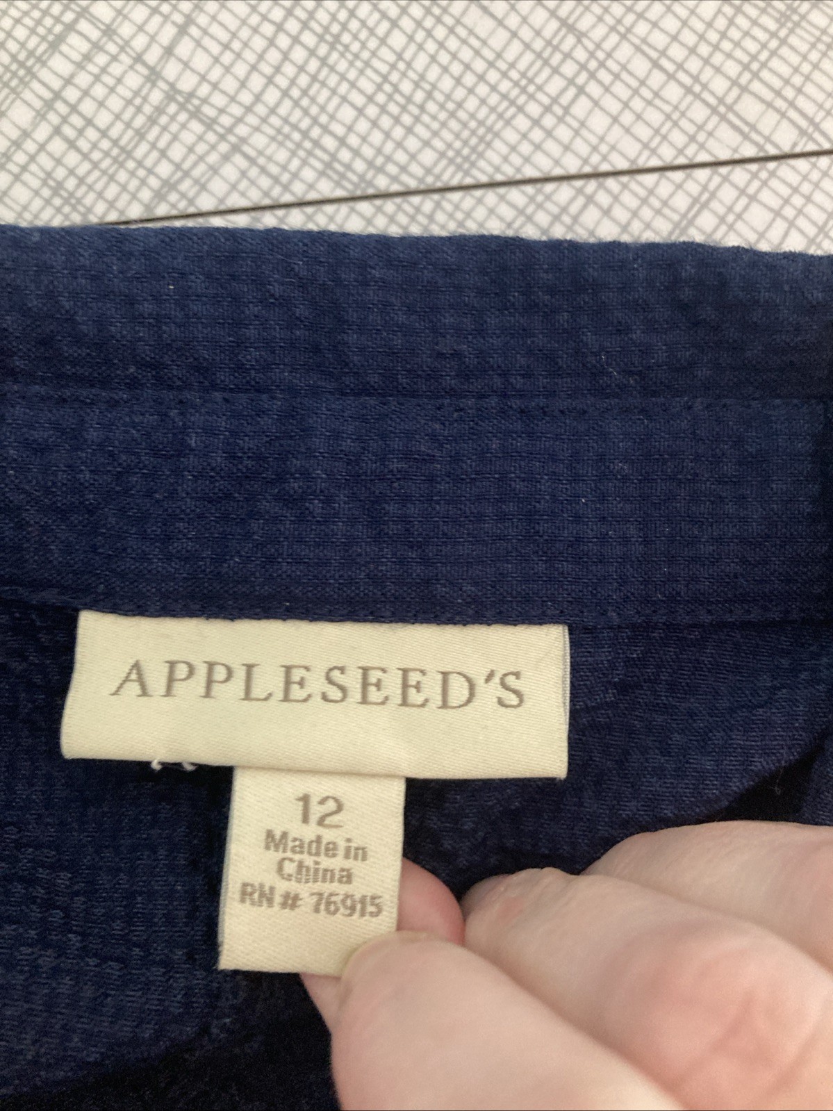 Vtg 90s Y2K Appleseeds Navy Blue Shirt Dress Sz 12 Utility Drawstring 50s Vibes
