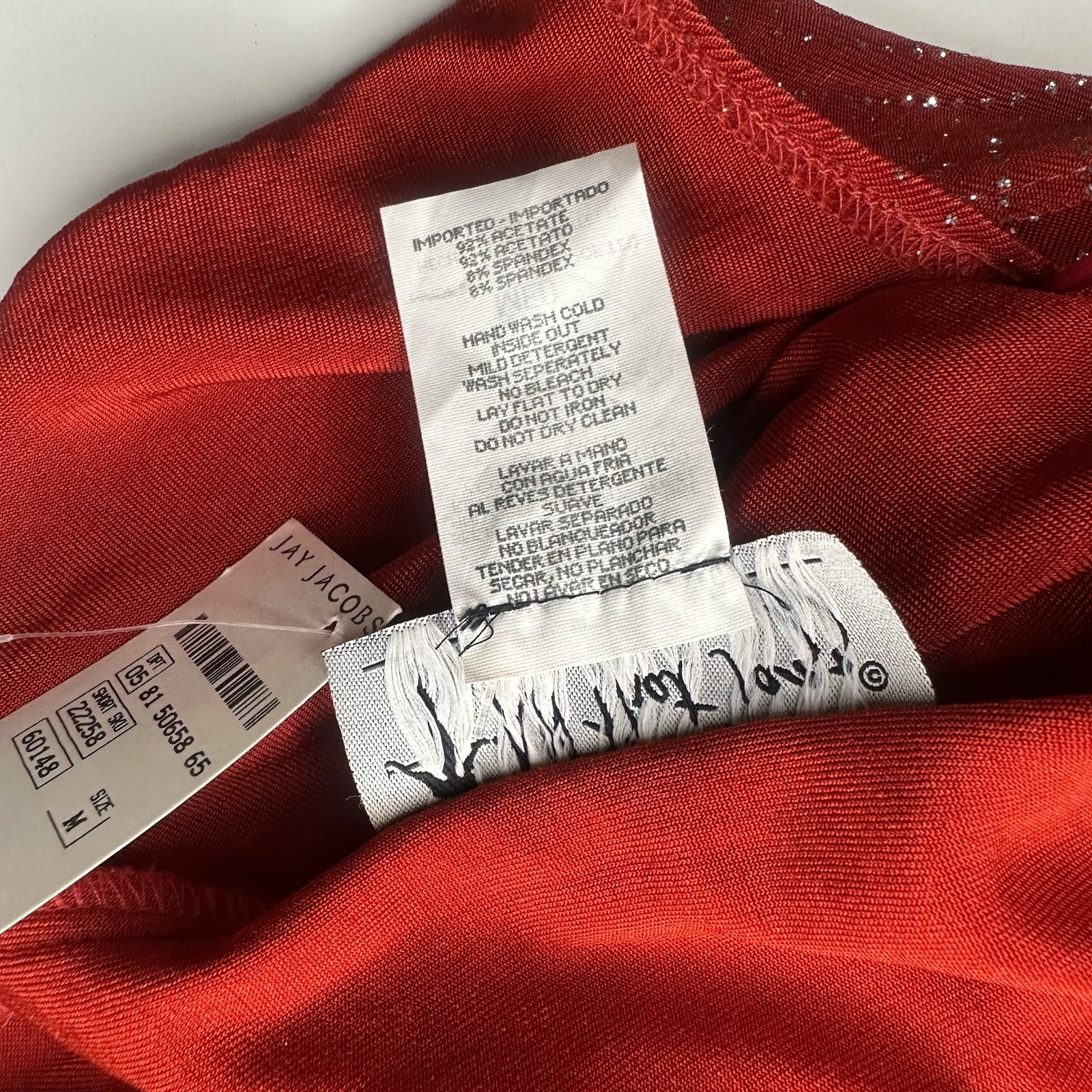 New NWT Vintage Medium Jay Jacobs All That Jazz Embellished Red Sparkly Dress
