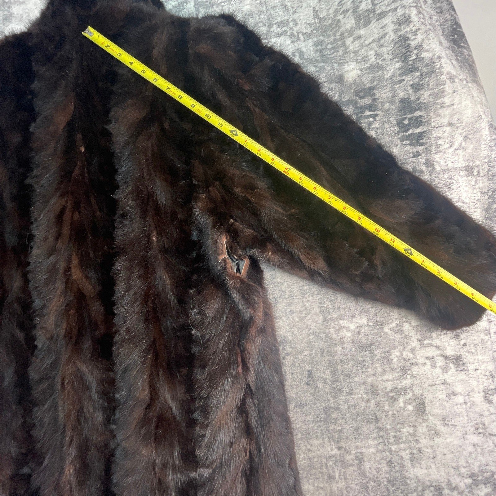Vtg Home Made Womens L Full Length Mink Fur Coat Brown Glam Mob Wife Luxury