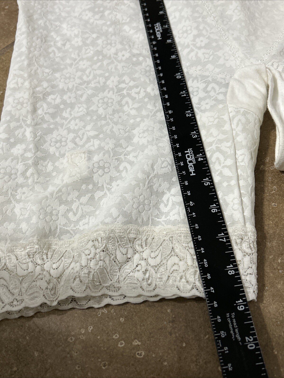 Vintage Crownette Long Leg Girdle Panty Garter Shaper Split Crotch White Sz 44
