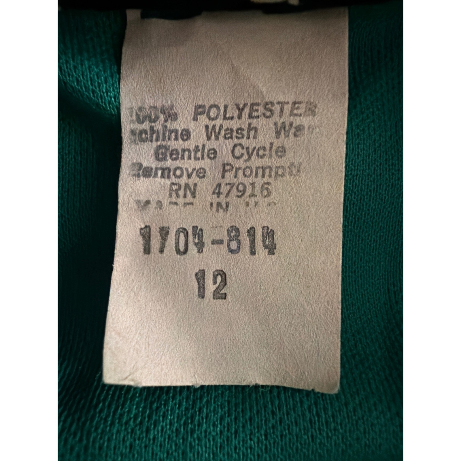 Doo-Dads Dress Womens 12 Vintage Green Contrast Trim Button Down NEW