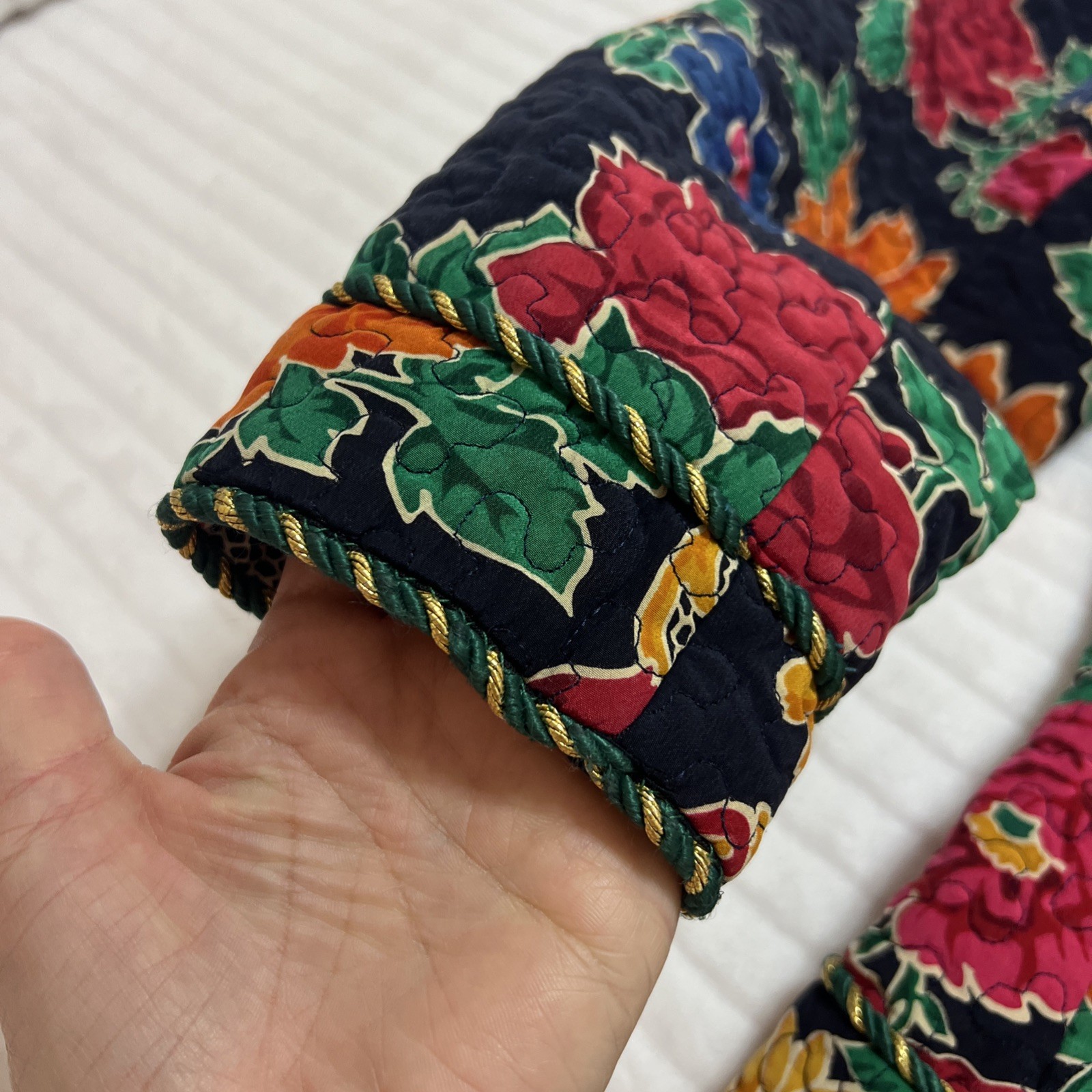 VTG Richie Freeman for Teri Jon 100% Silk Floral Blazer Jacket S10Made In Korea