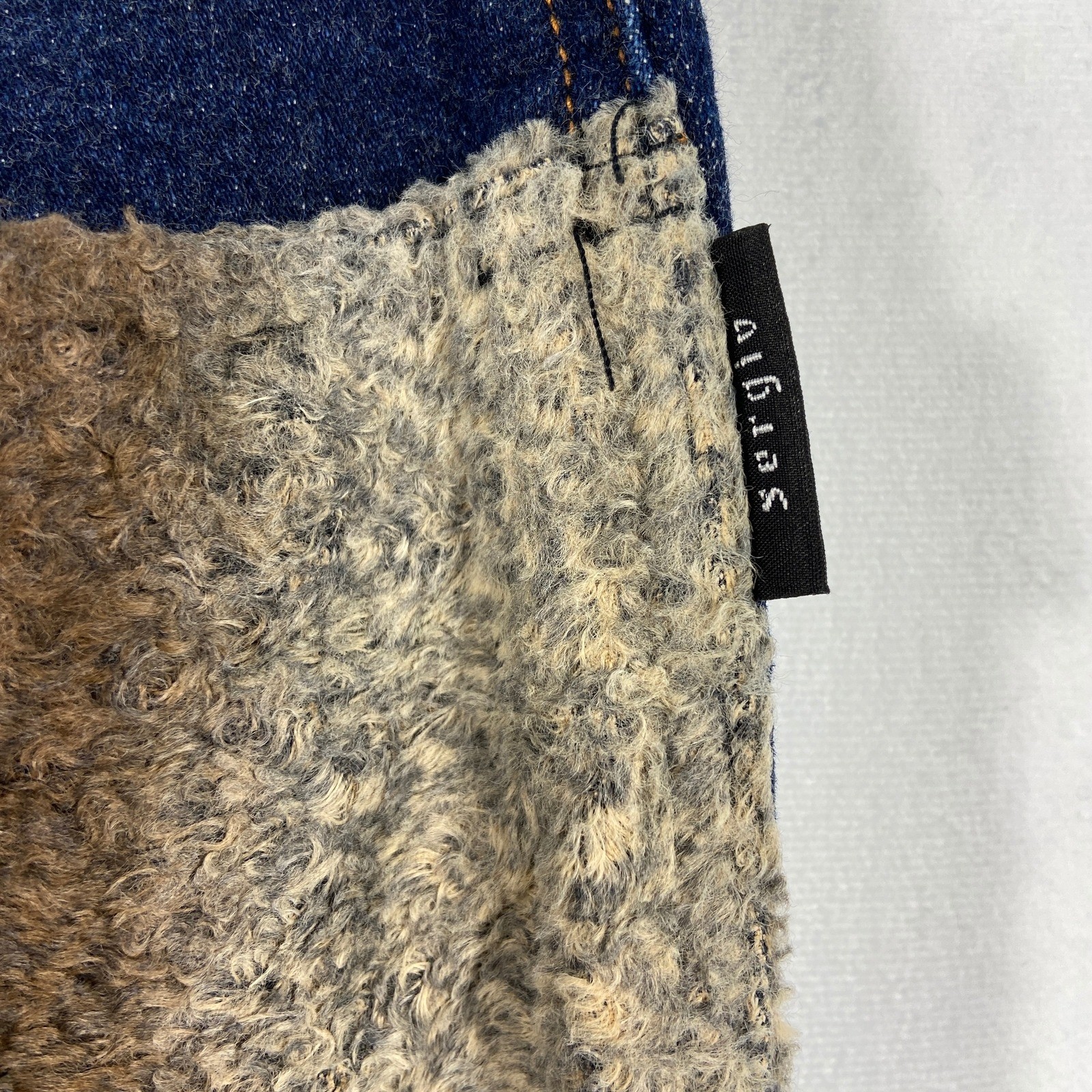 VTG 80s 90s Sergio Valente Leopard Print Fur Jeans Dual Tone 5 Pocket Womens 26