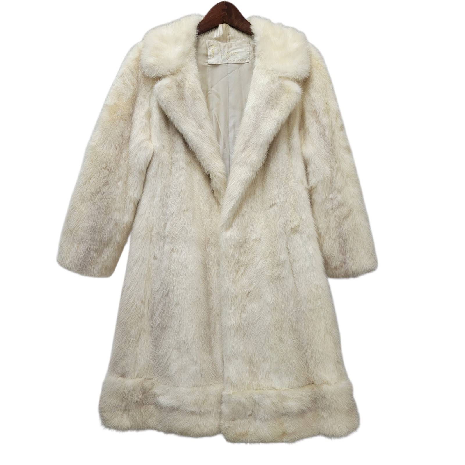 Vintage Szor Label Authority #L118300 Saga Mink Selection Cream Rabbit Fur Coat