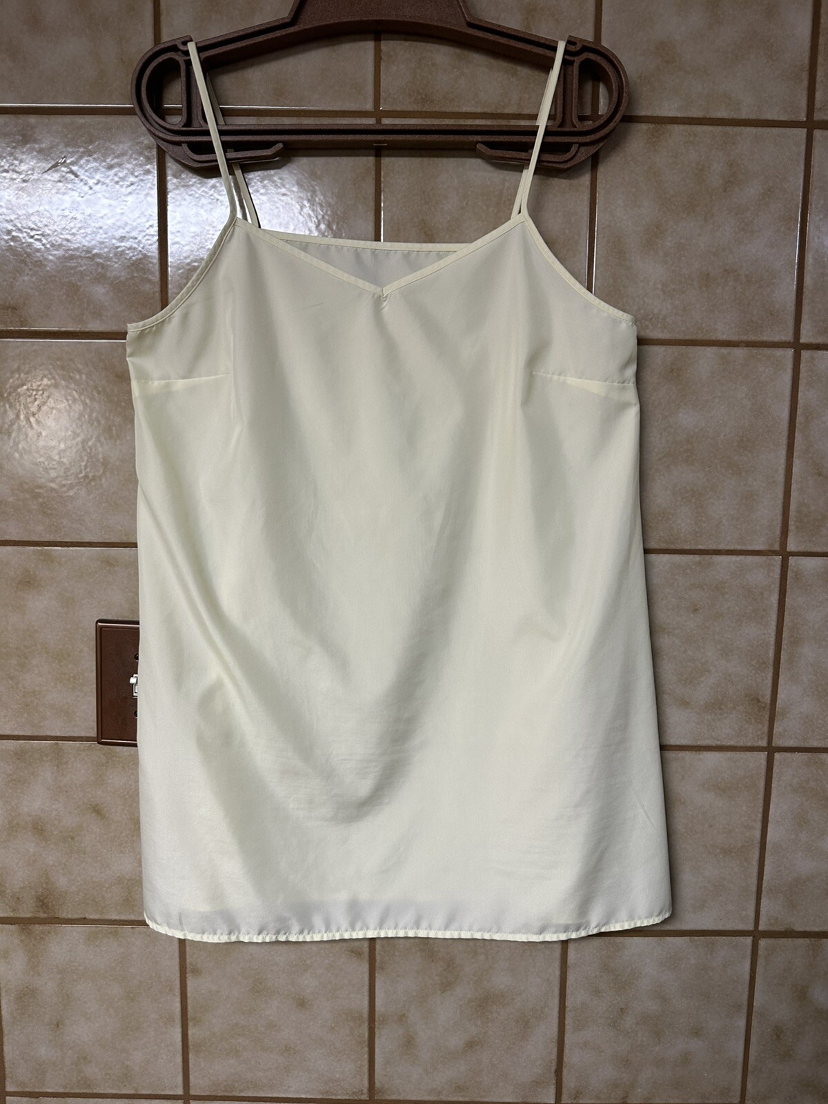 Vintage Slip, Pale Yellow Sz XL, Classic Coquette Boho Retro Cottagecore Peasant