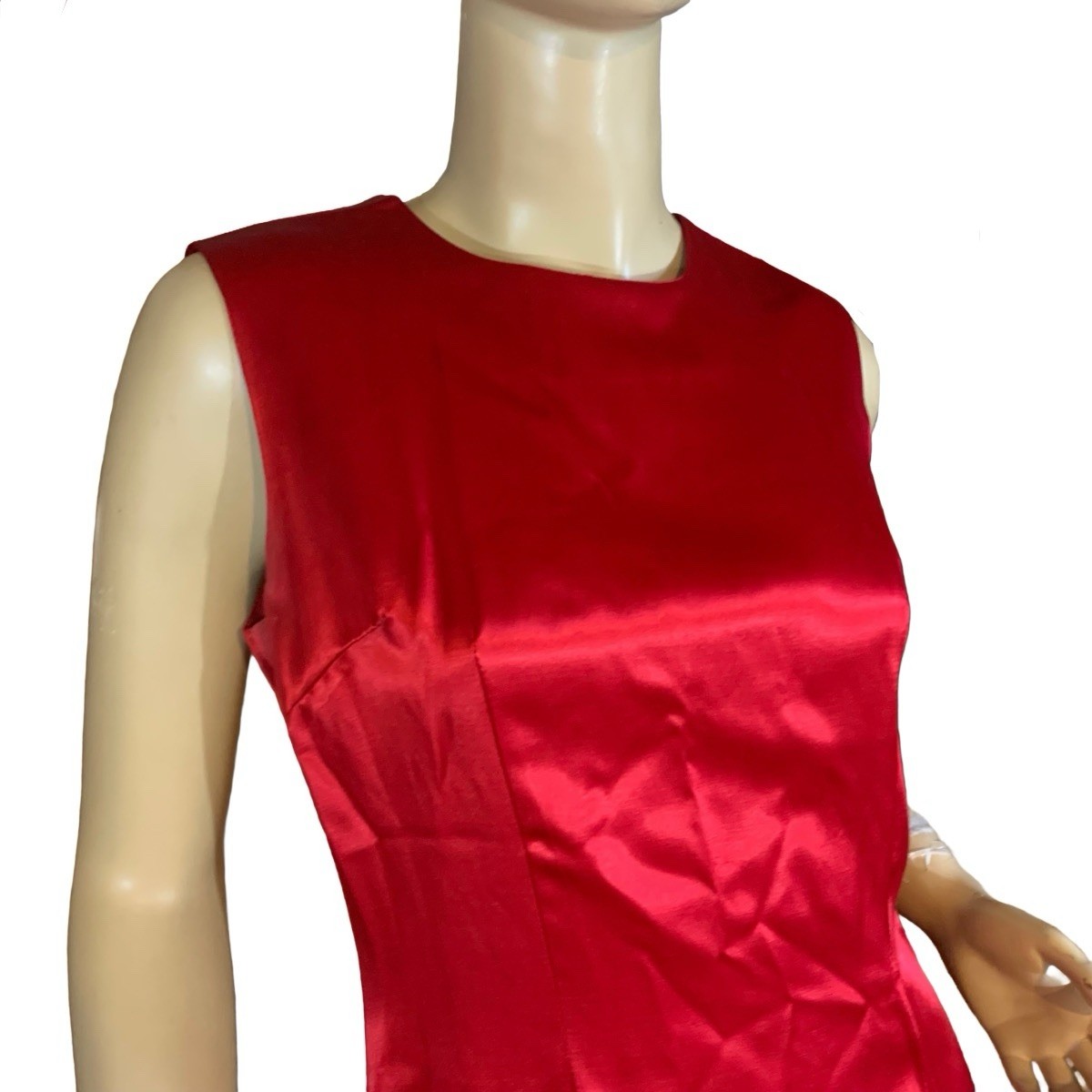 VINTAGE CIRCA 1990’S R-WEAR RAMPAGE CLOTHING CO RED SATIN MINI DRESS SZ 7/S