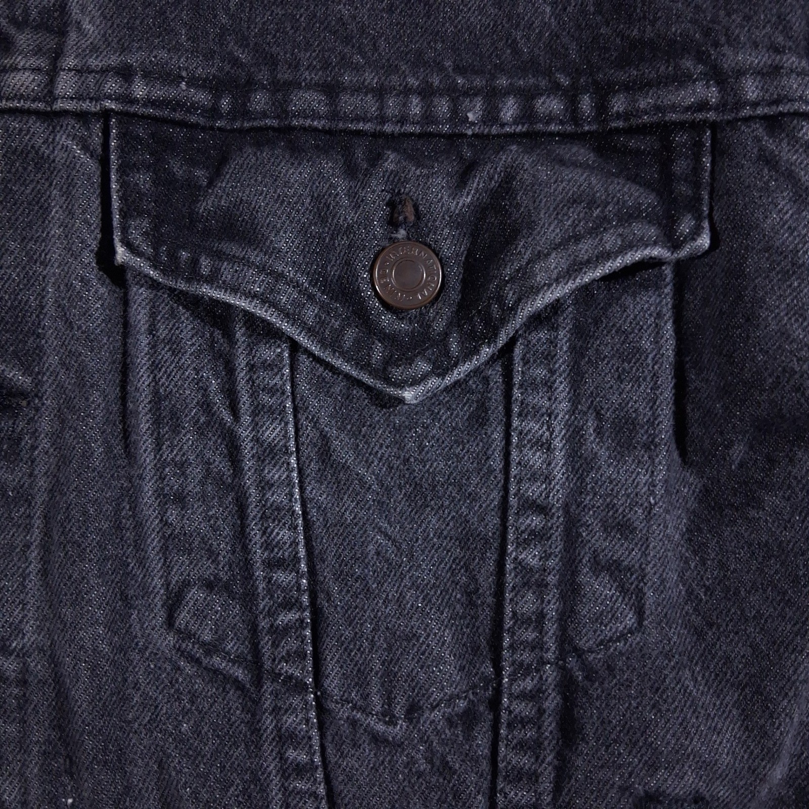 Vintage 1991 Sturgis Black Hills Motor Classic Denim Motorcycle Jacket Black MED