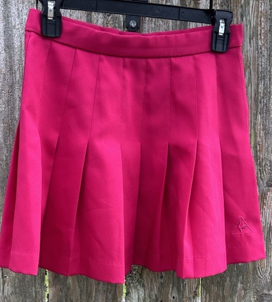Le Coq Sportif Pink Pleated Tennis Skirt Preppy Athleisure Size 8 Pickleball