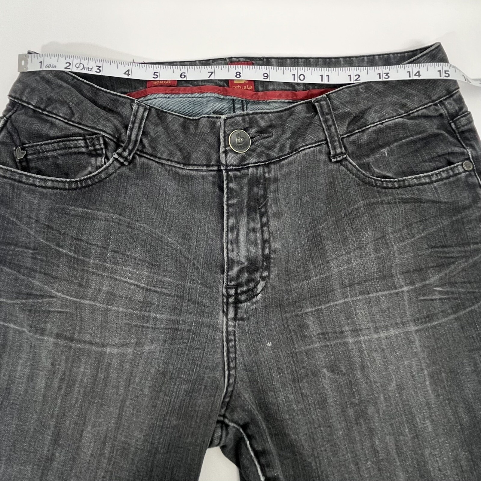 Sasson Jeans Sz 8 Black Bootcut Boogie 32” Inseam Y2K Ooh La La Women’s Vintage