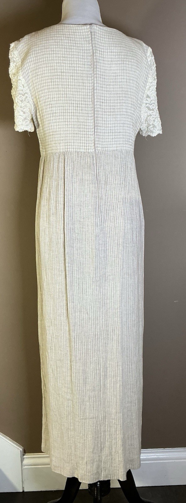 K.C. Spencer Vintage 80s 90s Prairie Lace Layered Cottagecore Maxi Dress