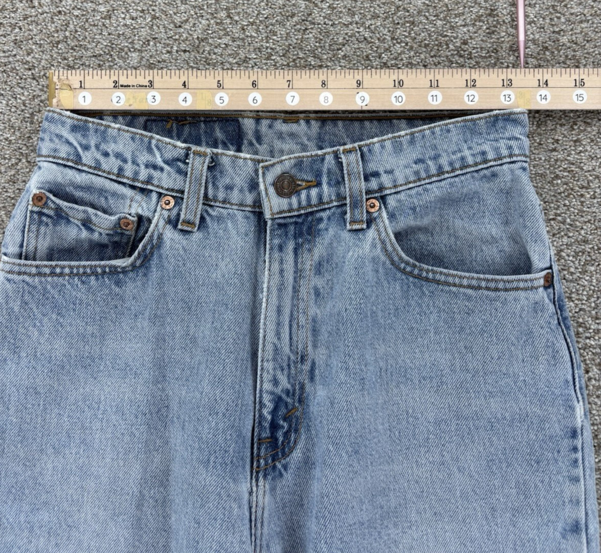Vintage ’96 Levi’s 521 Tapered Fit Jeans Women’s 8 (26×29) Blue Distressed USA