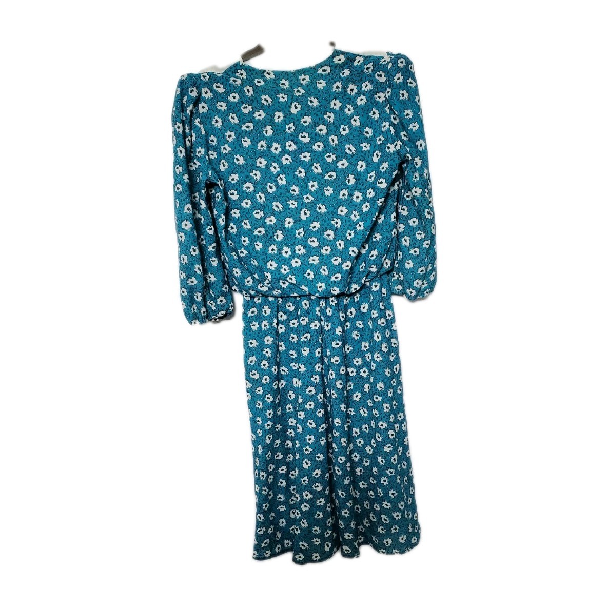 VINTAGE 1980s RICCARDO Maxi Floral Dress Cottage Fairy Shoulder Pads Lace Collar