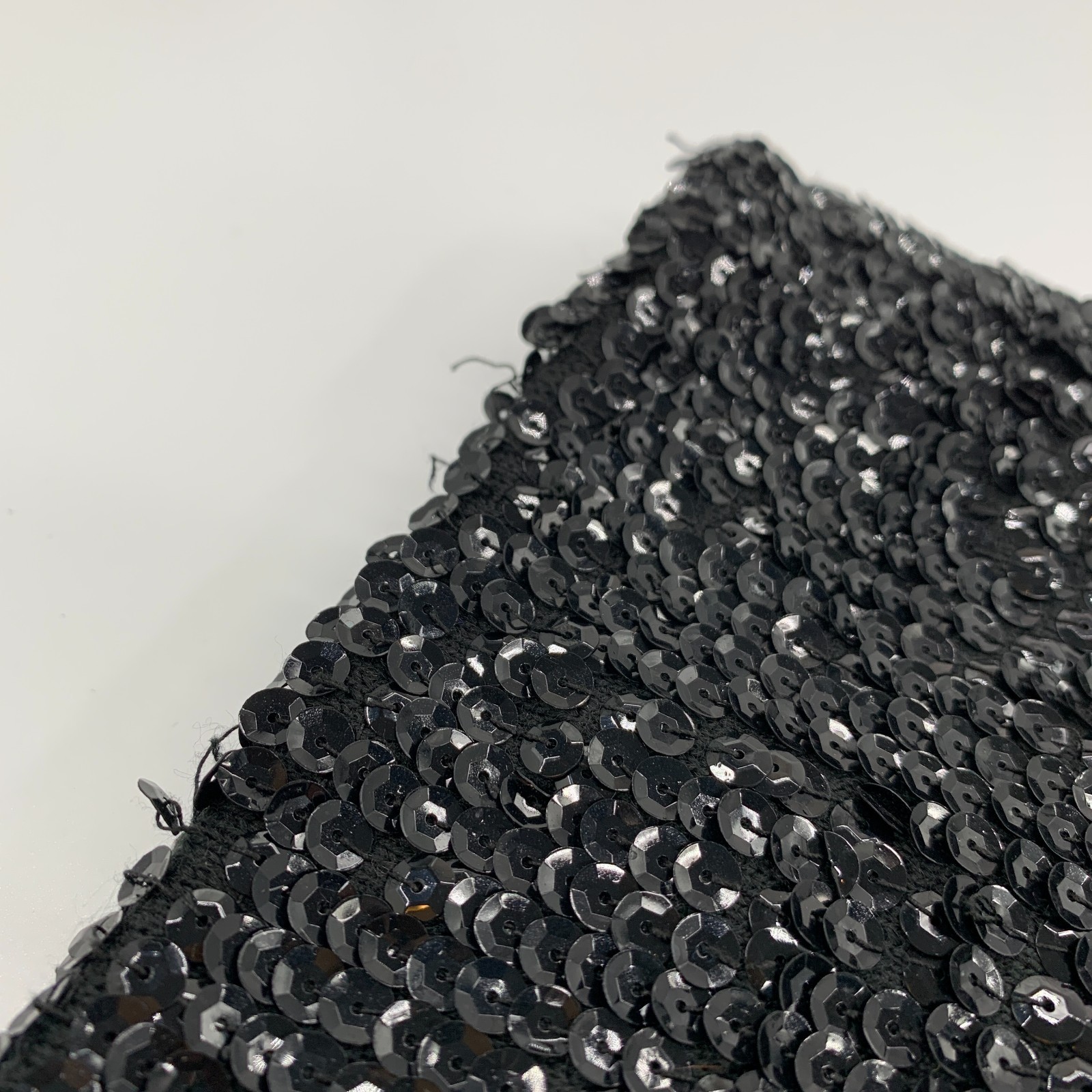 Vintage Valentina 60s Black Wool Sequin Sleeveless Shift Dress | Size L/XL