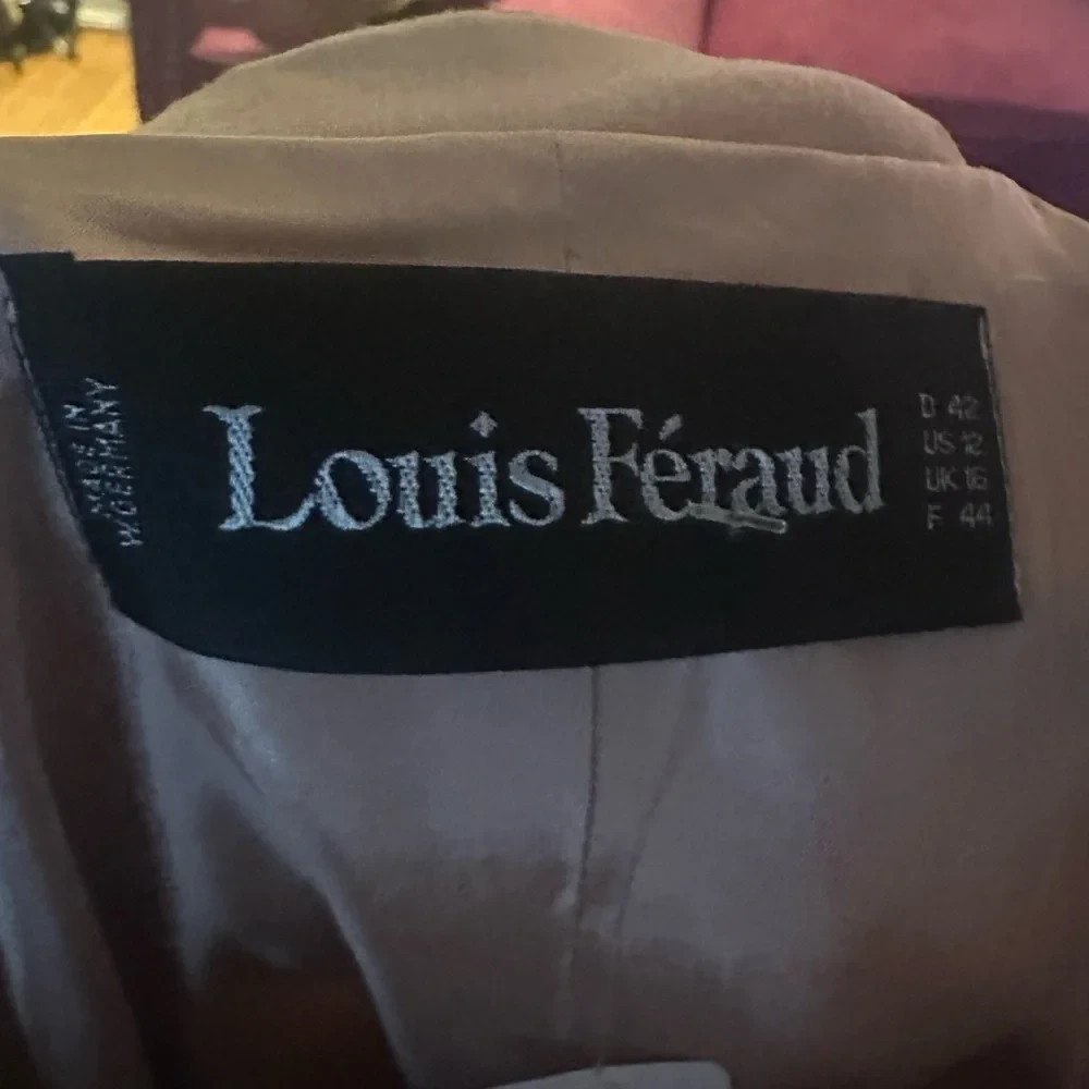 Vintage Louis Féraud Blush Wool Coat Dress • Military Buttons • EU 44