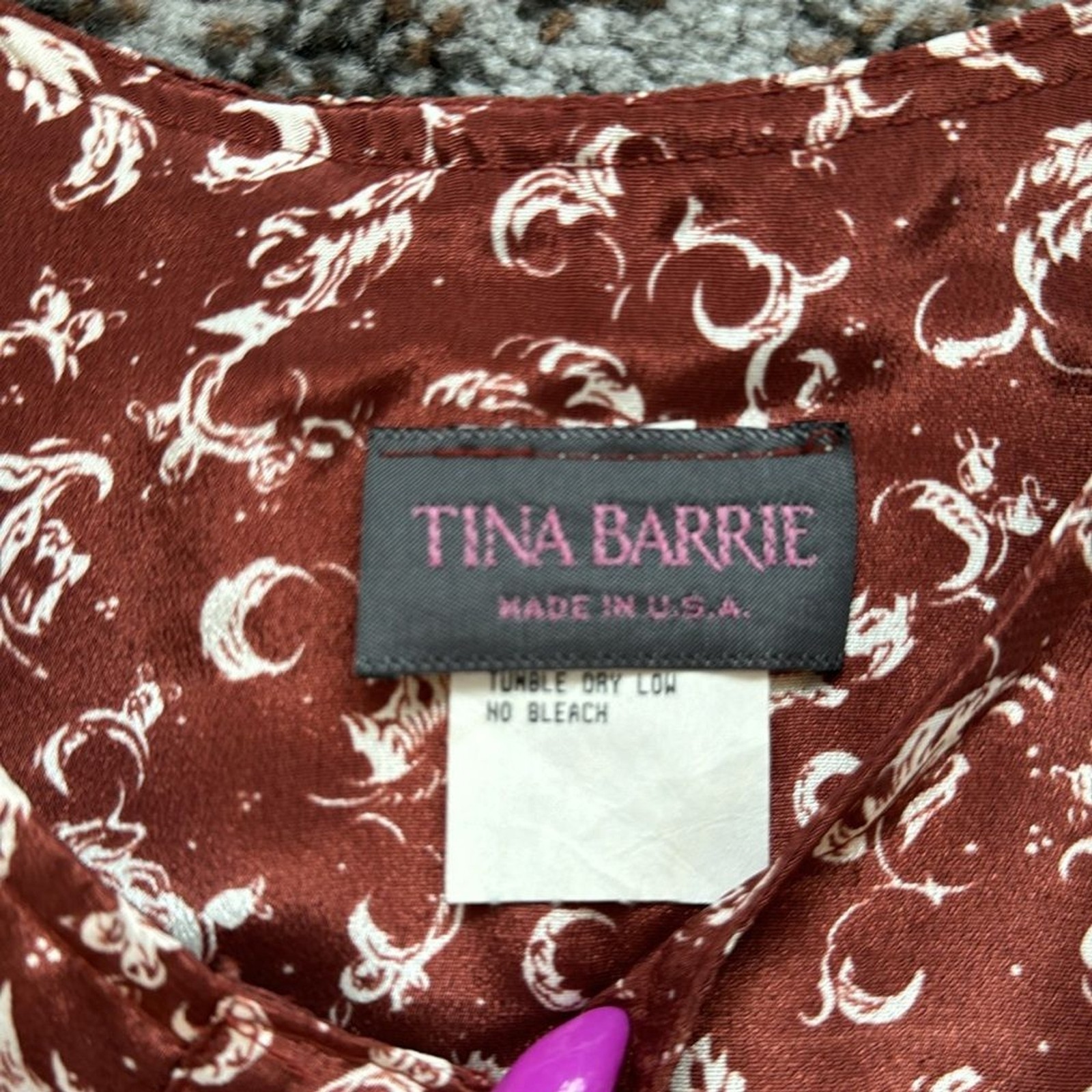 Tina Barrie Vintage Peplum Top & Skirt Set Maroon 12/14