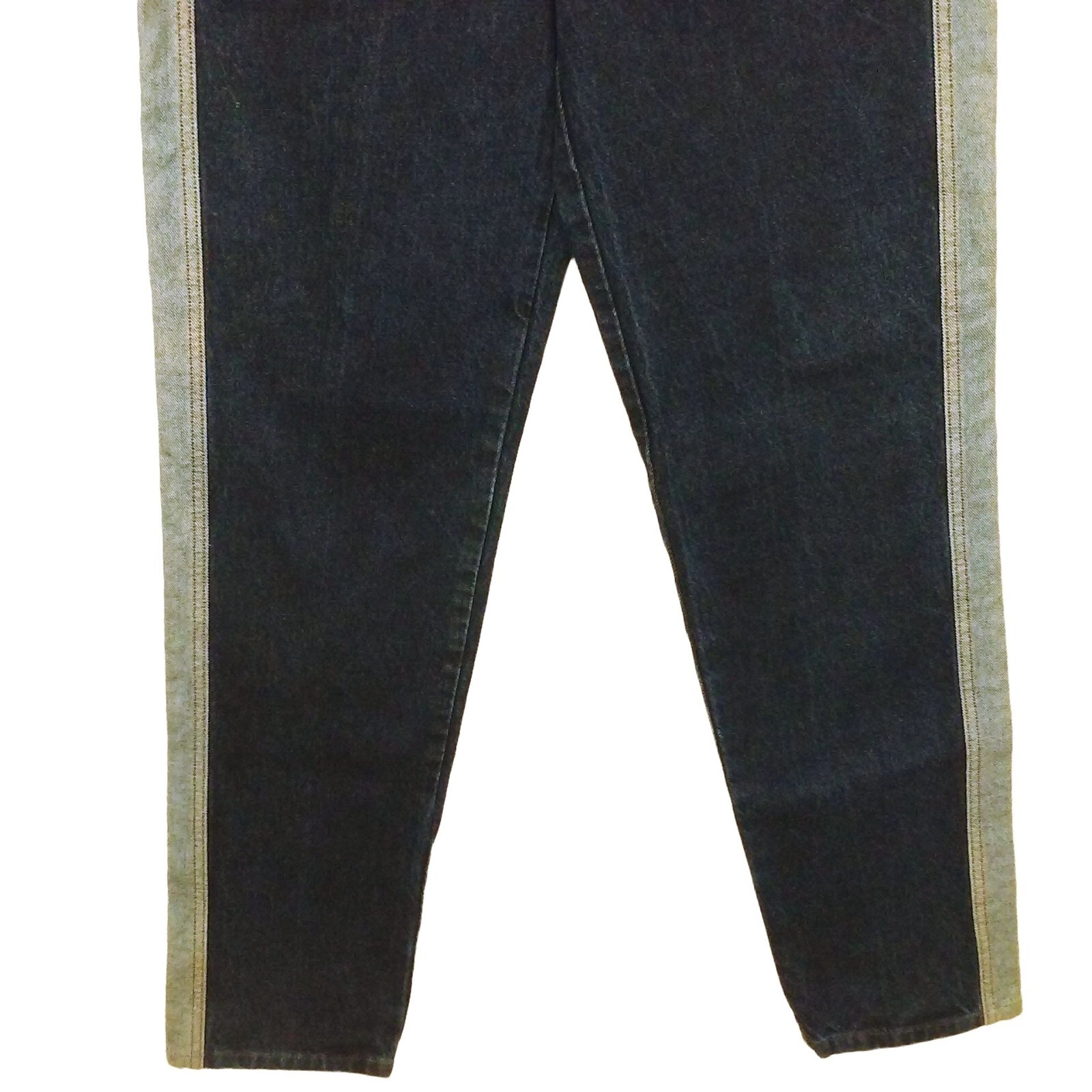 Vintage NWT Rockies USA Jeans High Rise 15/16 Dark Light Stripe Slimline Taper