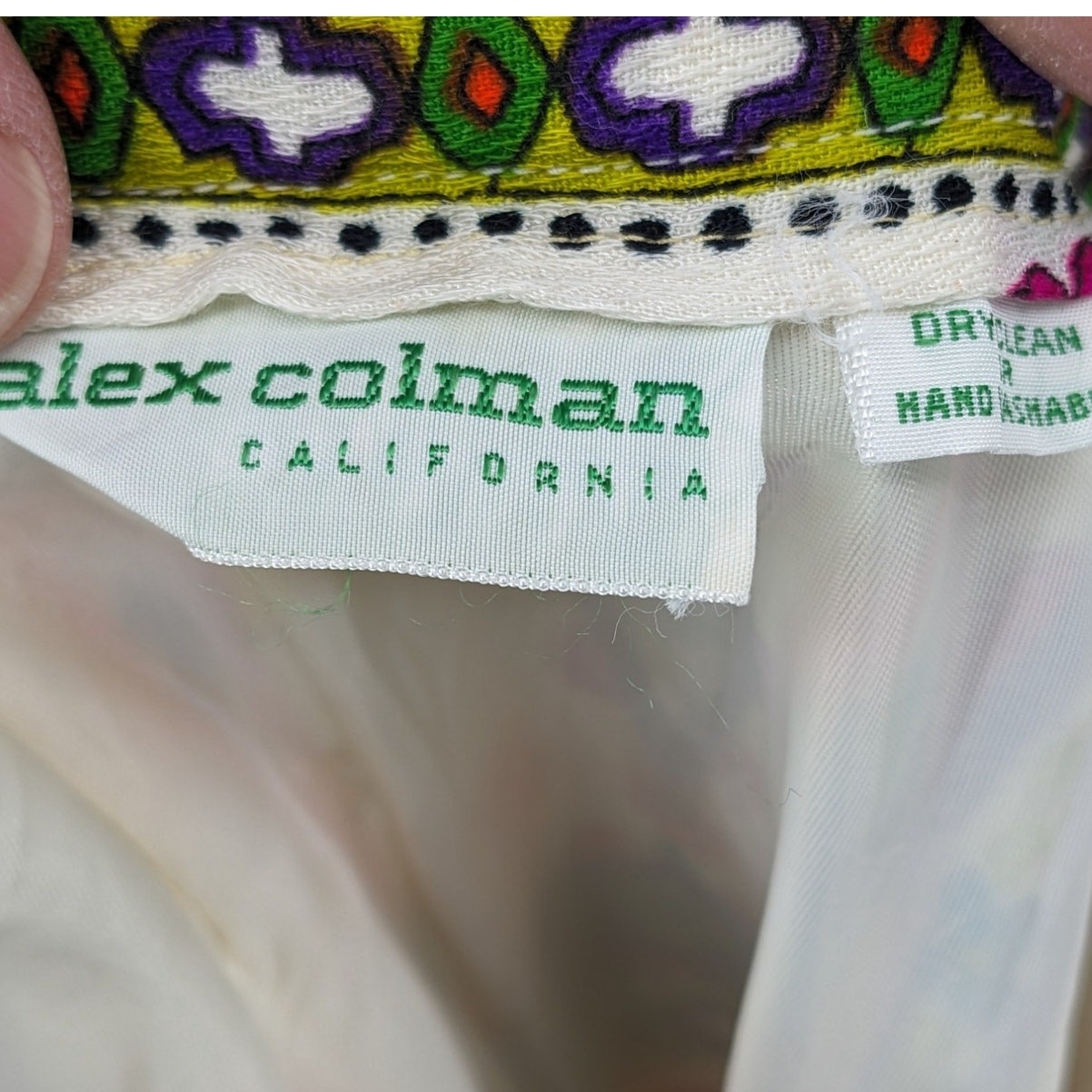 Vintage 1970’s ALEX COLMAN Hawaiian MAXI SKIRT Neon Bright Psychedelic Groovy