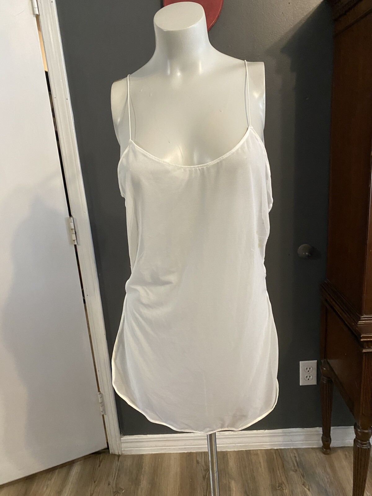 Victoria’s Secret White Sheer Strappy Backless Babydoll Mini Nighty Lingerie M