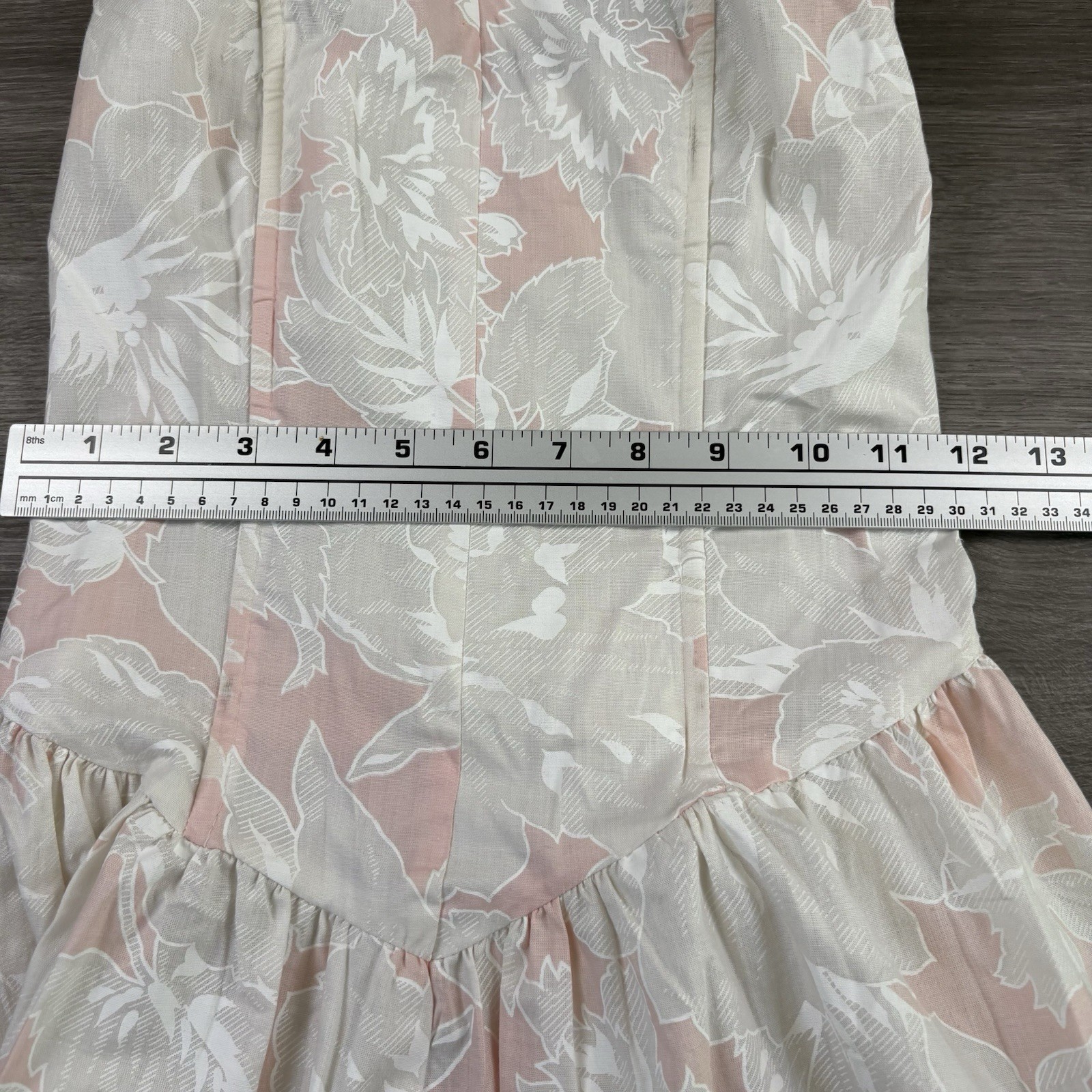 Vintage 80s Wild Dress Floral High Low Prom Dress Pink Ivory 9/10 XS USA Made