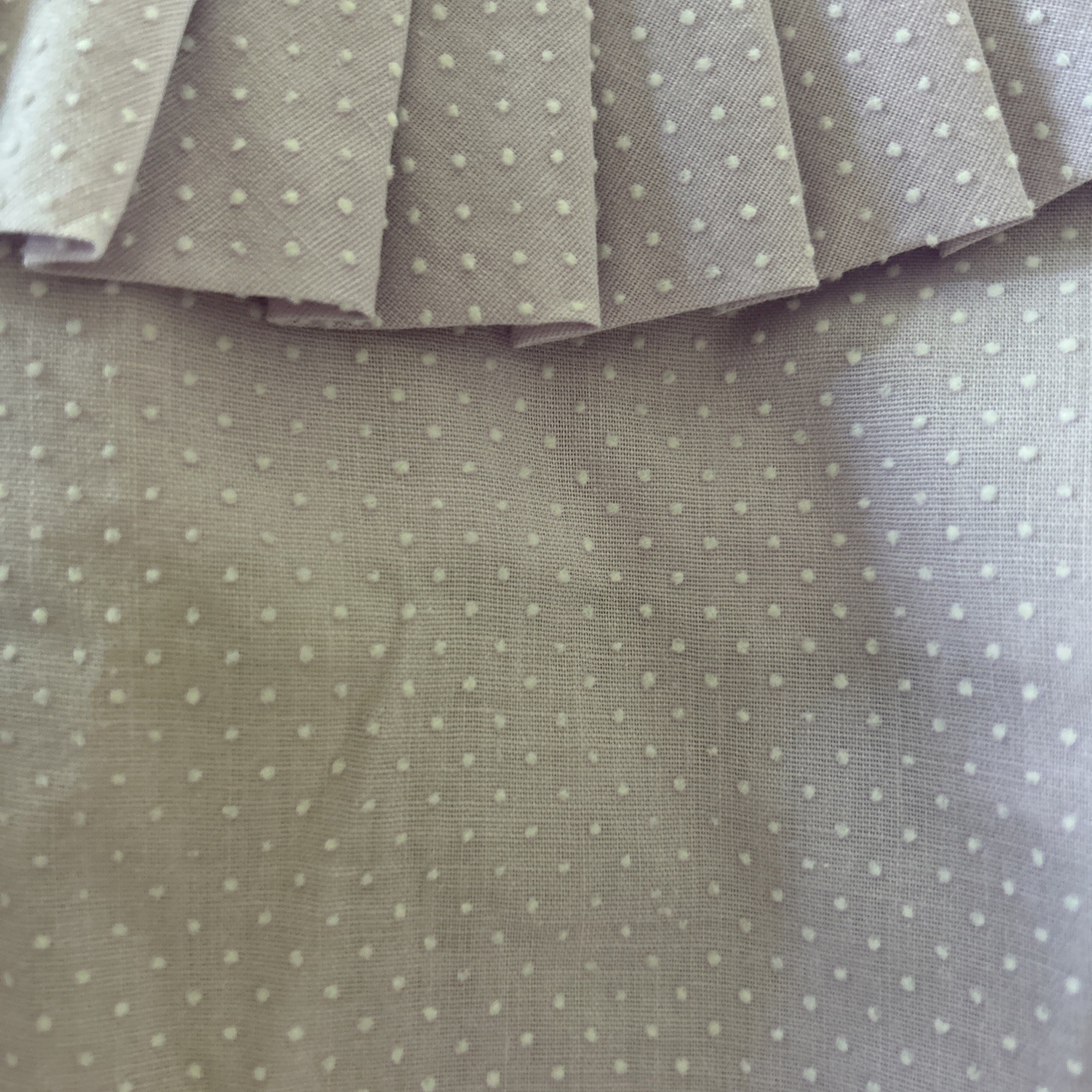 Vintage 1960’s Shaker Square By Bill Sims Pale Lavender Dotted Swiss Dress