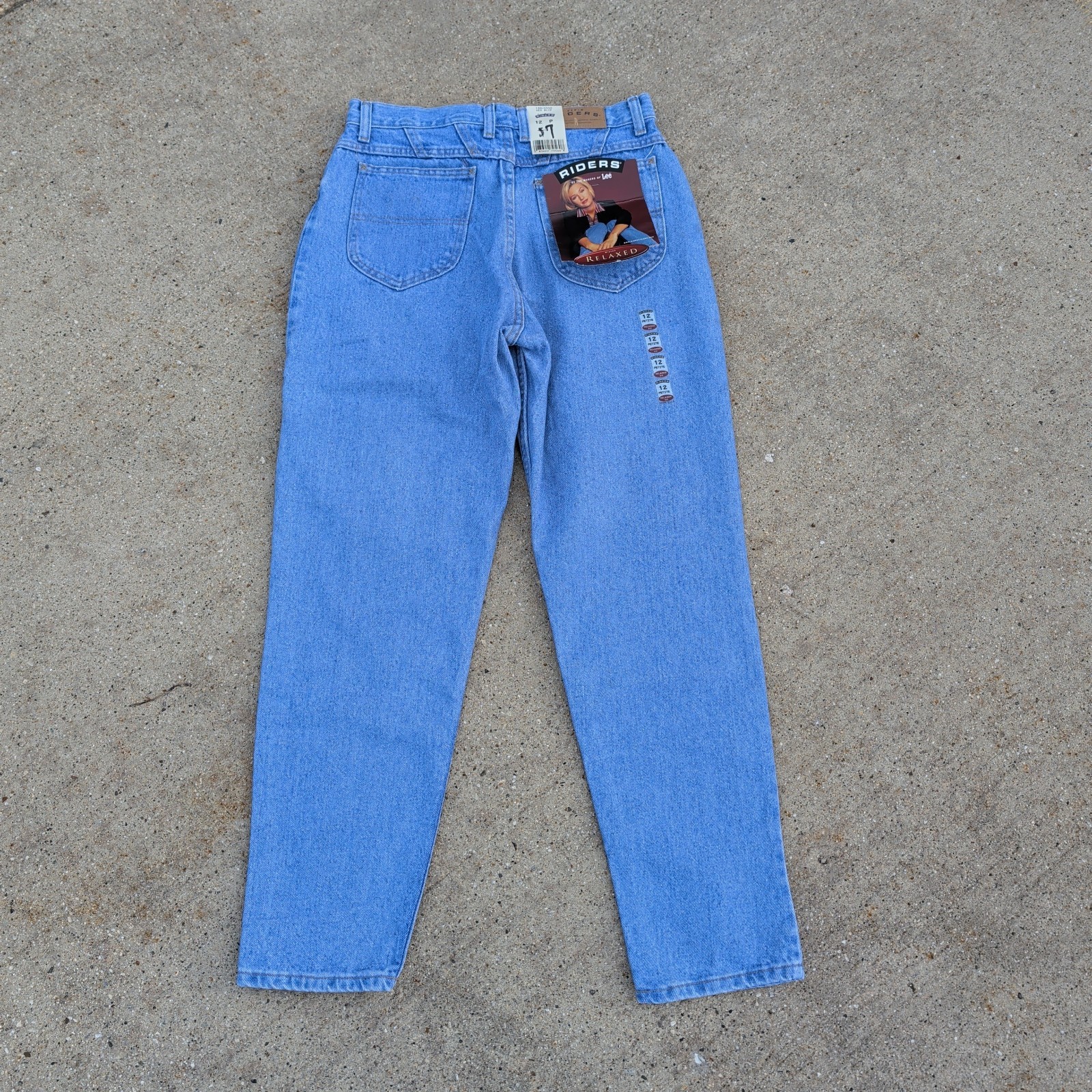 NOS 90s Lee Riders Misses Relaxed Tapered Leg USA Made 12 Petite NWT Deadstock