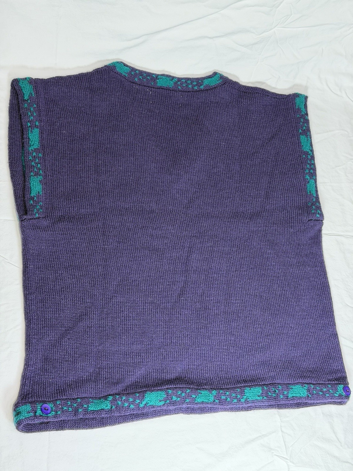 Vintage Alpenblick 100% wool Women’s Sweater Vest Purple NWT Size 38 US 6