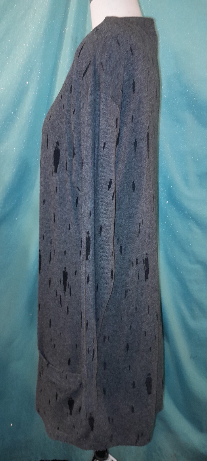 Vtg 80s 90s Grunge KRIZIA MAGLIA Amen Wardy Novelty Chaplin Knit Sweater Dress M