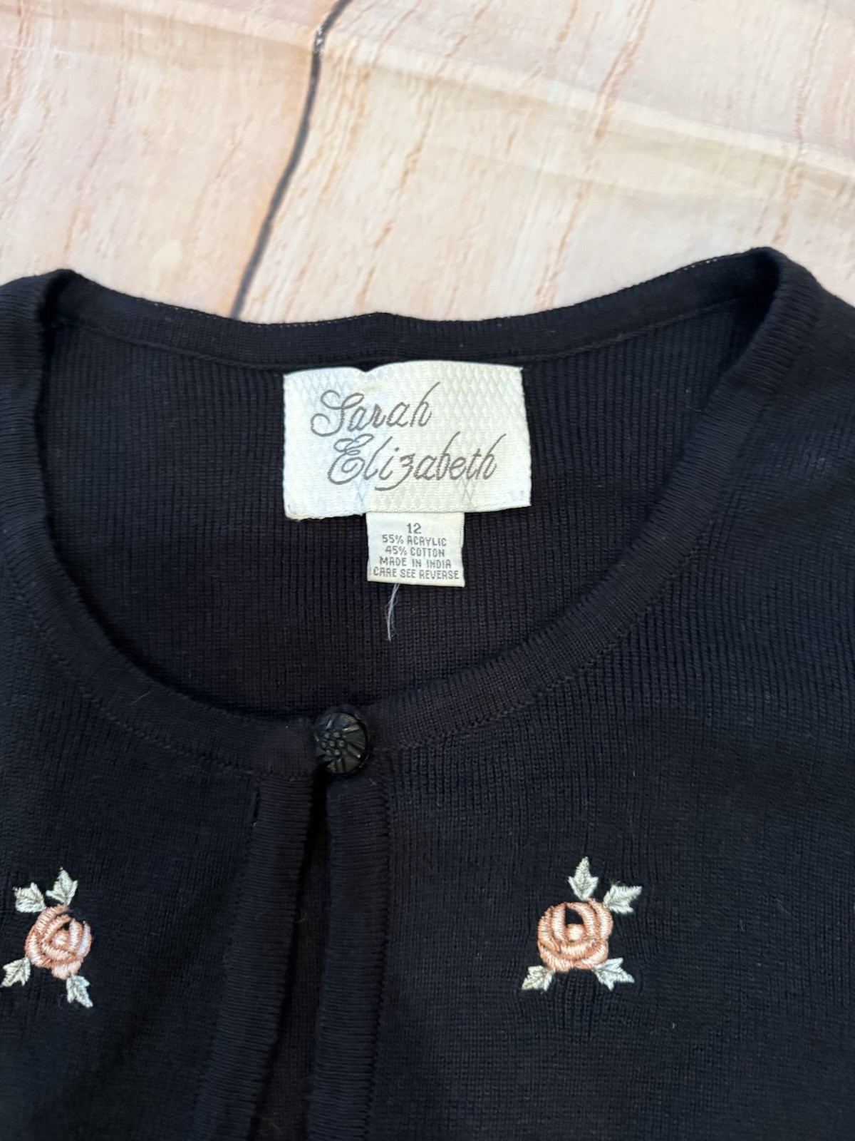 Vintage Sarah Elizabeth Cottagecore Size 12 Romantic Embroidered Cardigan