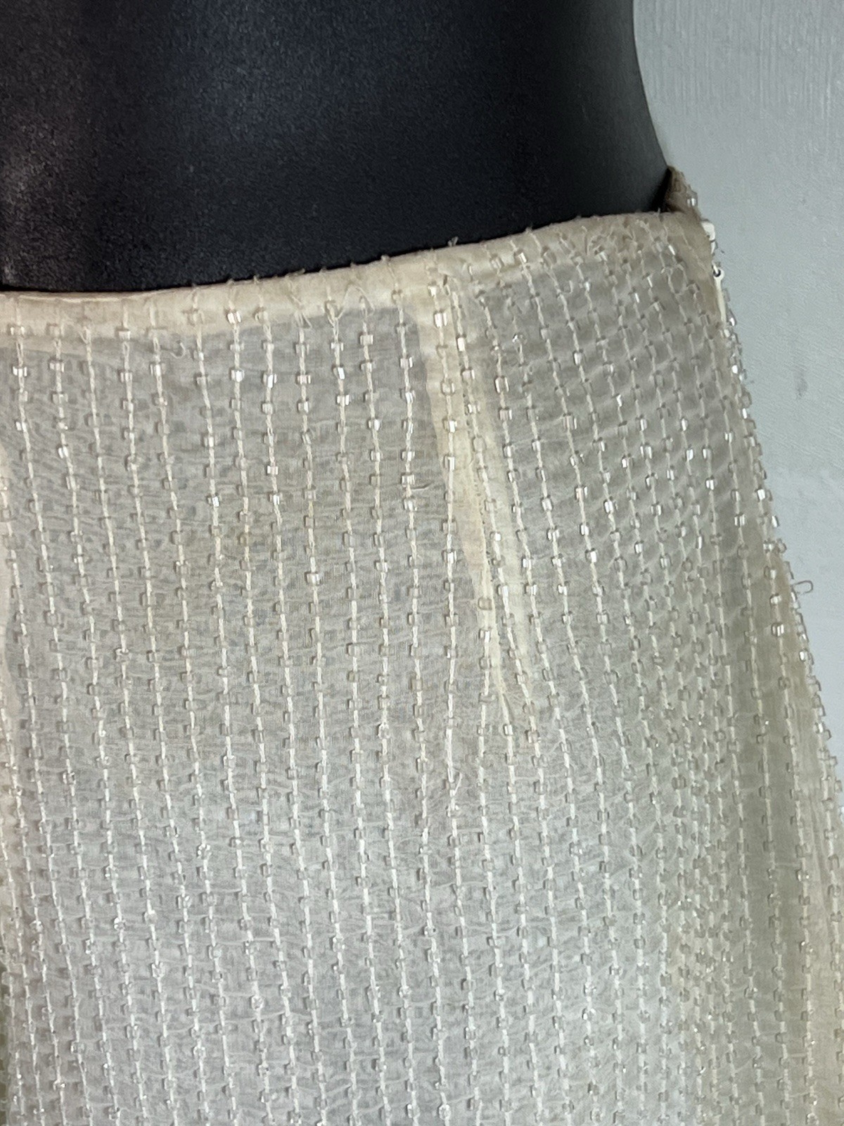 READ-needs Pro Repair-stains-vtg Ritmo La Perla White Evening Party Pants W42 EU