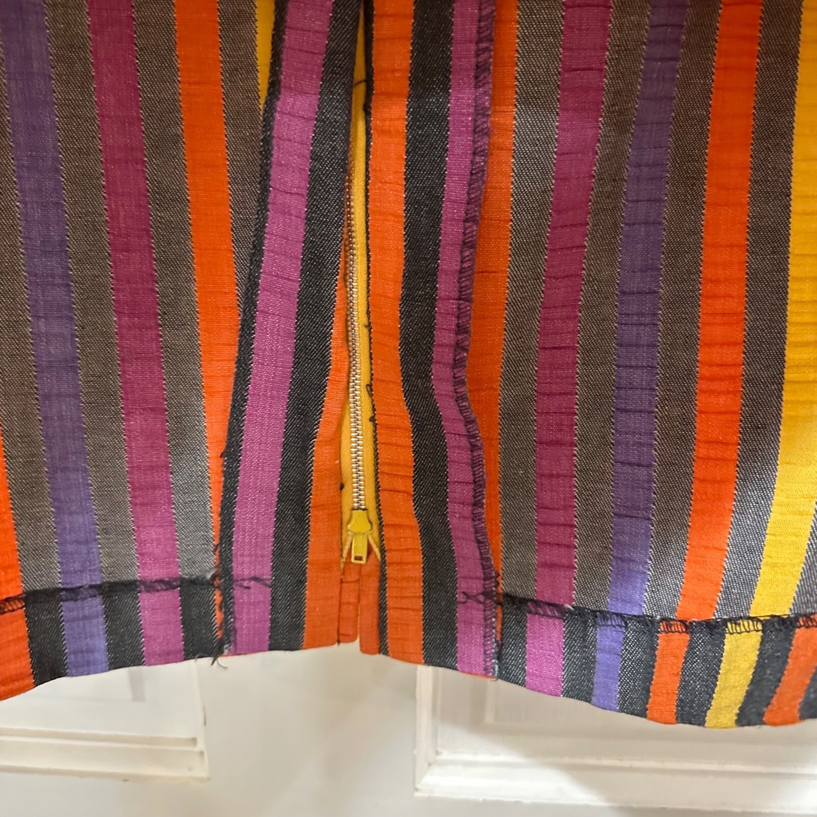Murr’s Of California Union Made Striped A Line Mini Pencil Skirt Vintage Size 13