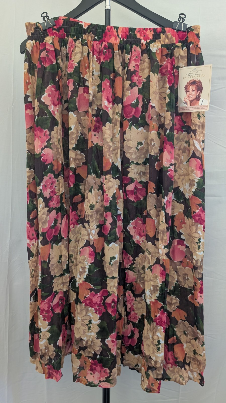Vintage Deadstock Kathie lee Semi Sheer Floral Skirt Size Large