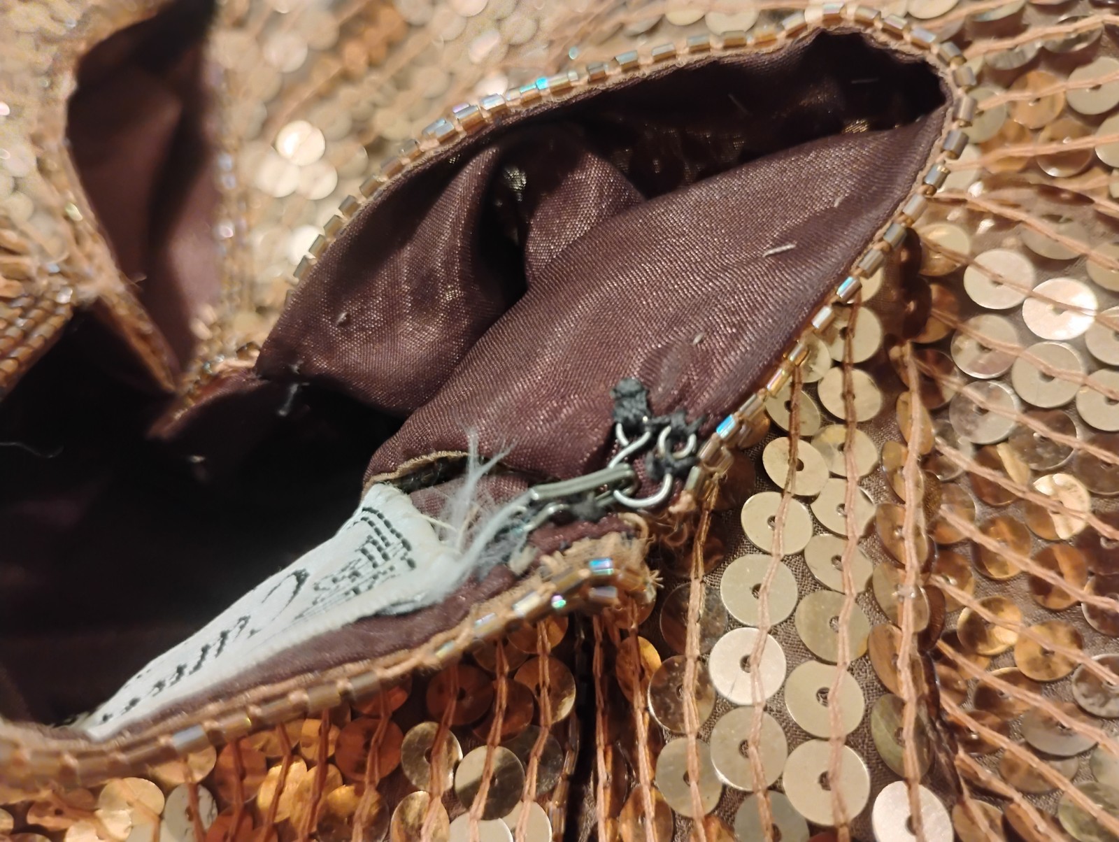 Vintage 1980s Glam Gold Sequin Long Sleeve Silk Blouse Candlelight By Jainson’s