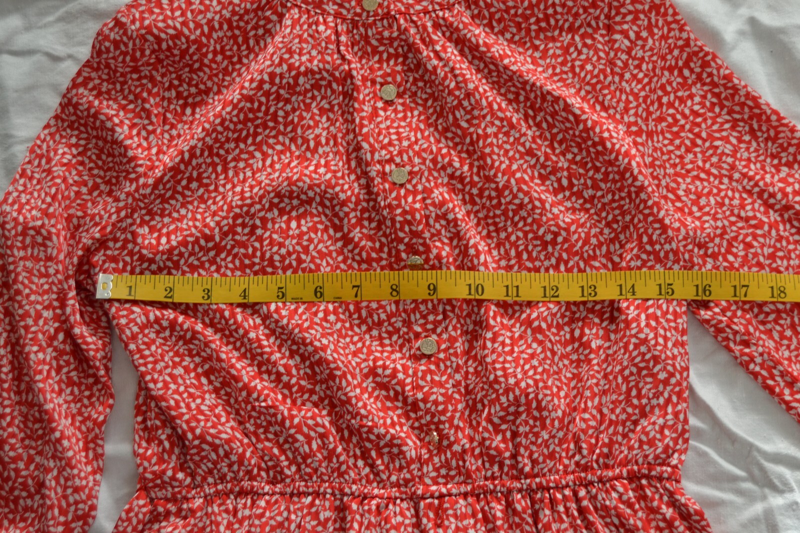 DRAPER JAMES Button Front Shirt Dress RED/CREAM Size S Vintage Fully Lined NWT