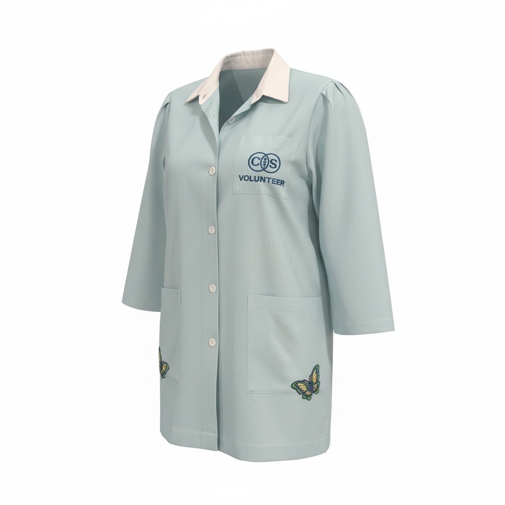 Authentic Vintage Cedars Sinai Nurse Volunteer Button Up