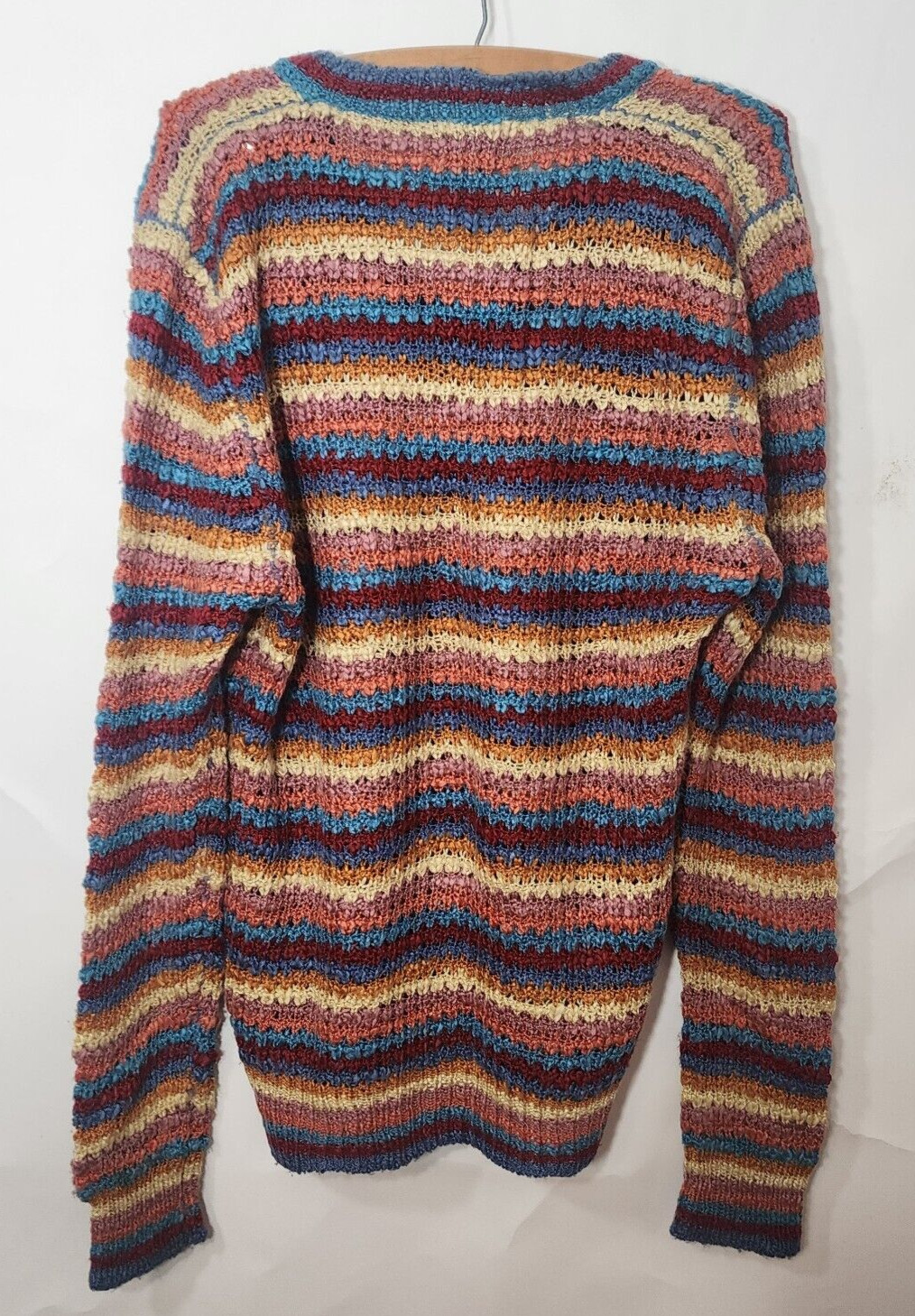 Vintage Givenchy for Chesa 100% Acrylic Knit V-Neck Multi-Colored Sweater Size M