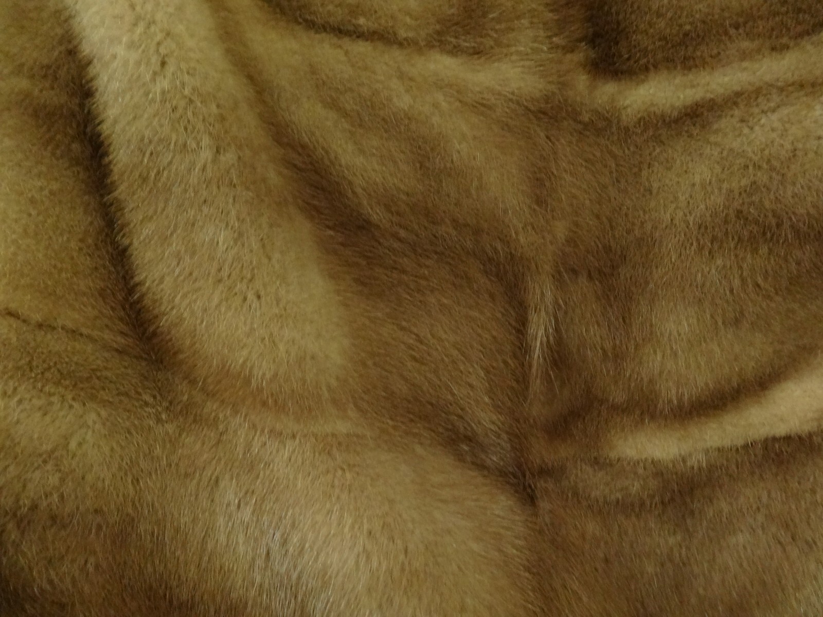 Genuine Light Brown Mink Fur Stole Cape
