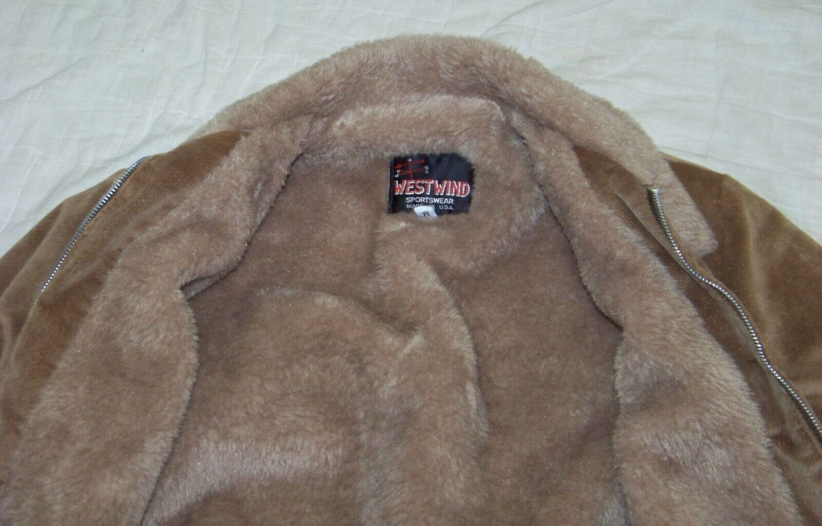 Vintage Westwind Sportswear Plush Lined Coat – M – Zip front