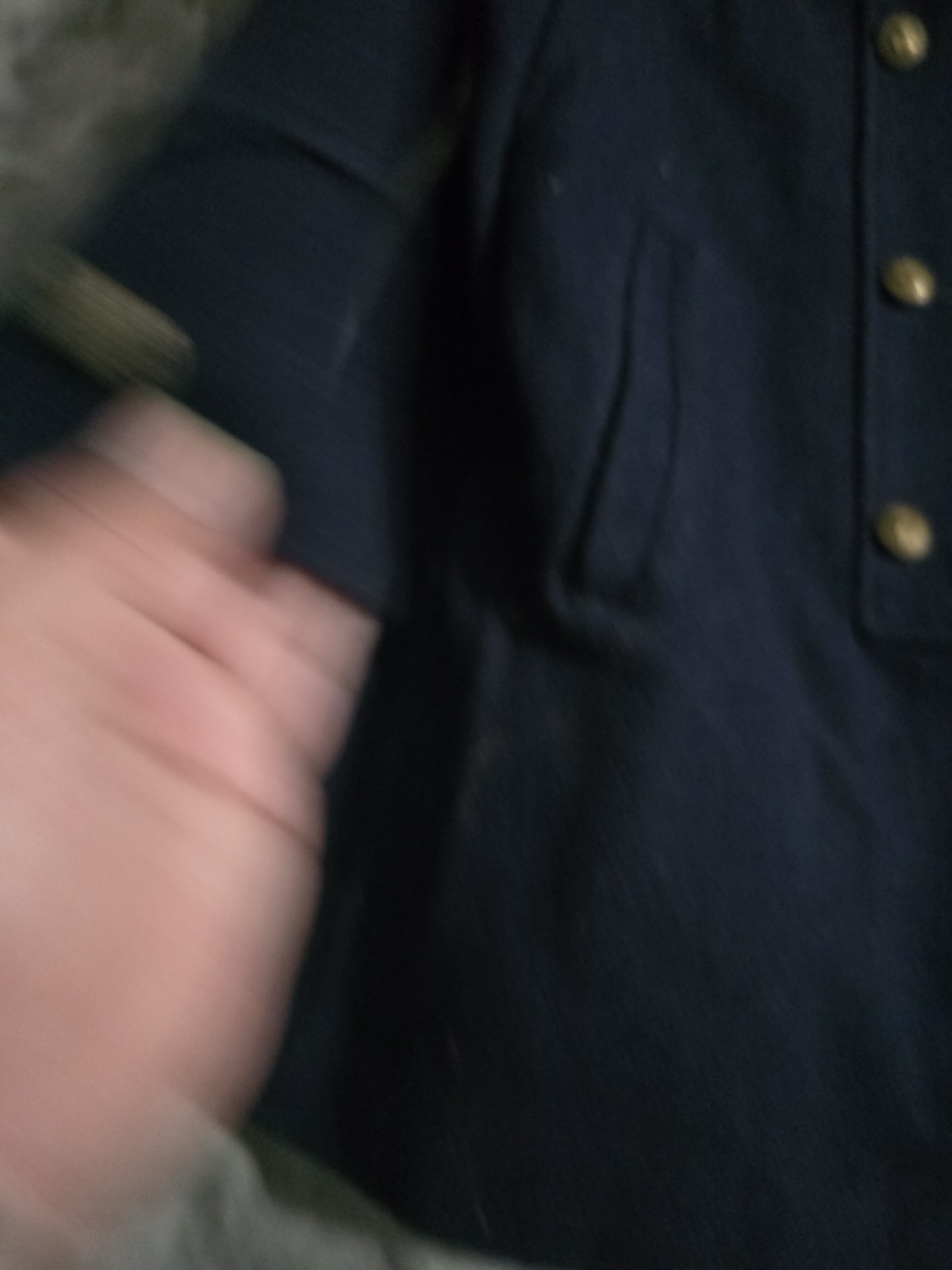 Vintage 50s Navy Blue Wool Pea Coat