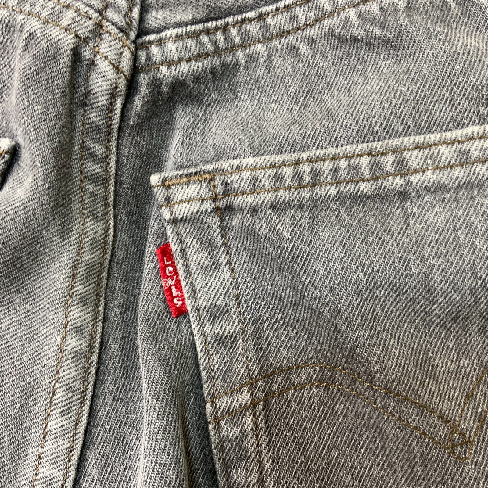 Vintgae LEVI’S 901 Womens Jeans Gray Tag 28×32 Real Size 25×25 Made in France