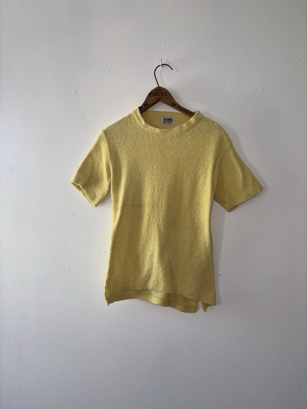 Vintage 50s 60s Alps Sportswear Terry Cloth T Shirt Tiki Surfer Unisex Small