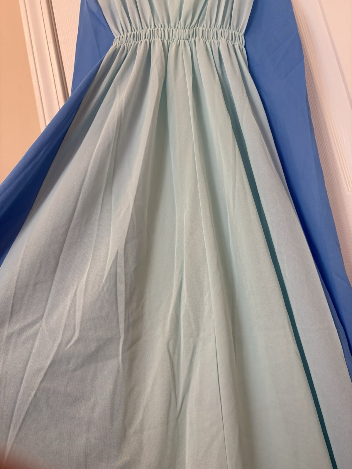 VTG gossard artemis Slip Dress Multi color Blues Style 5275 100% Nylon Crepe MED