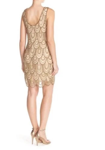 Vintage Predude Sheath Dress 8 Sequin Beaded Cocktail Formal Wedding Party