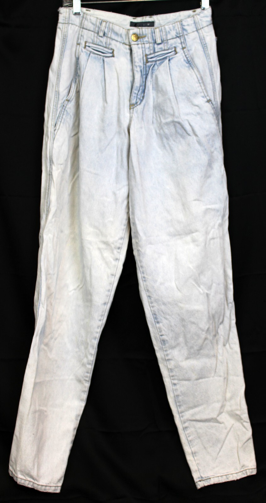 VTG 80s LA Gear Light Acid Wash Jeans Pleated 6 Pocket Acid Wash Mom High Waist